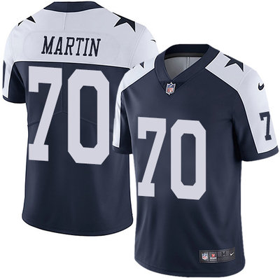 Nike Cowboys #70 Zack Martin Navy Blue Thanksgiving Men's Stitched NFL Vapor Untouchable Limited Throwback Jersey Nike Cowboys #70 Zack Martin Navy Blue Thanksgiving Men's Stitched NFL Vapor Untouchable Limited Throwback Jersey