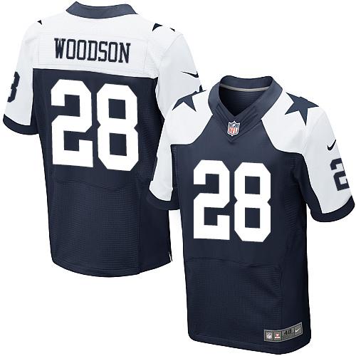 Nike Cowboys #28 Darren Woodson Navy Blue Thanksgiving Throwback Men's Stitched NFL Elite Jersey Nike Cowboys #28 Darren Woodson Navy Blue Thanksgiving Throwback Men's Stitched NFL Elite Jersey