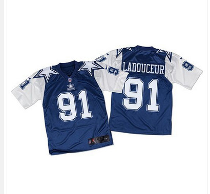 Nike Cowboys #91 L. P. Ladouceur Navy BlueWhite Throwback Men's Stitched NFL Elite Jersey Nike Cowboys #91 L. P. Ladouceur Navy BlueWhite Throwback Men's Stitched NFL Elite Jersey