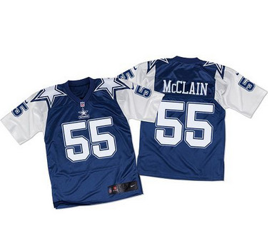 Nike Cowboys #55 Rolando McClain Navy BlueWhite Throwback Men's Stitched NFL Elite Jersey Nike Cowboys #55 Rolando McClain Navy BlueWhite Throwback Men's Stitched NFL Elite Jersey
