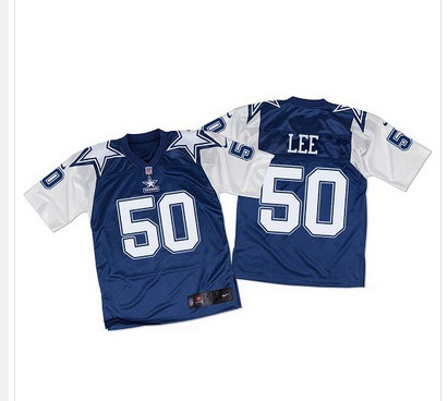 Nike Cowboys #50 Sean Lee Navy BlueWhite Throwback Men's Stitched NFL Elite Jersey Nike Cowboys #50 Sean Lee Navy BlueWhite Throwback Men's Stitched NFL Elite Jersey
