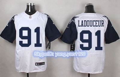 Nike Cowboys #91 L. P. Ladouceur White Men's Stitched NFL Elite Rush Jersey Nike Cowboys #91 L. P. Ladouceur White Men's Stitched NFL Elite Rush Jersey