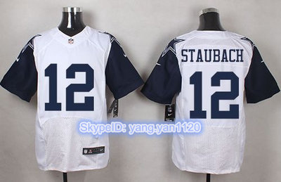 Nike Cowboys #12 Roger Staubach White Men's Stitched NFL Elite Rush Jersey Nike Cowboys #12 Roger Staubach White Men's Stitched NFL Elite Rush Jersey