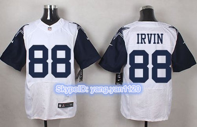 Nike Cowboys #88 Michael Irvin White Men's Stitched NFL Elite Rush Jersey