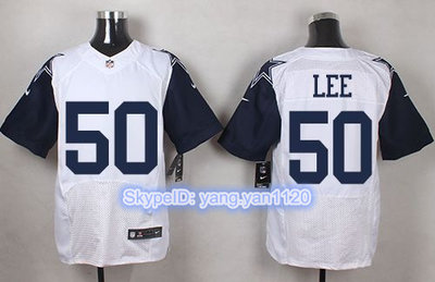 Nike Cowboys #50 Sean Lee White Men's Stitched NFL Elite Rush Jersey