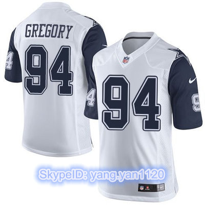 Nike Cowboys #94 Randy Gregory White Men's Stitched NFL Limited Rush Jersey