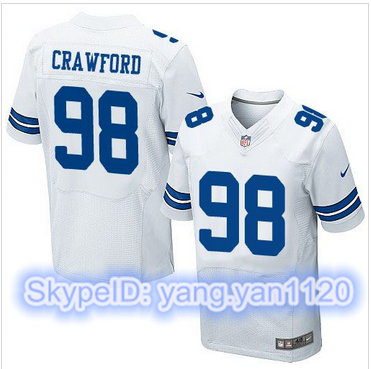 Nike Dallas Cowboys #98 Tyrone Crawford White Men's Stitched NFL Elite Jersey Nike Dallas Cowboys #98 Tyrone Crawford White Men's Stitched NFL Elite Jersey