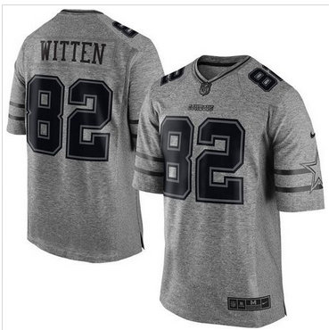 Nike Dallas Cowboys #82 Jason Witten Gray Men's Stitched NFL Limited Gridiron Gray Jersey Nike Dallas Cowboys #82 Jason Witten Gray Men's Stitched NFL Limited Gridiron Gray Jersey