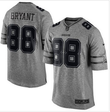 Nike Dallas Cowboys #88 Dez Bryant Gray Men's Stitched NFL Limited Gridiron Gray Jersey