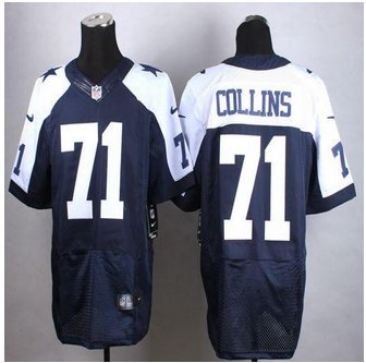 New Dallas Cowboys #71 La'el Collins Navy Blue Thanksgiving Throwback Men's Stitched NFL Elite Jersey