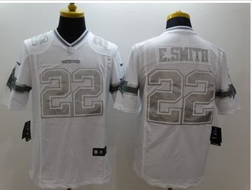 New Dallas Cowboys #22 Emmitt Smith White Men's Stitched NFL Limited Platinum Jersey New Dallas Cowboys #22 Emmitt Smith White Men's Stitched NFL Limited Platinum Jersey