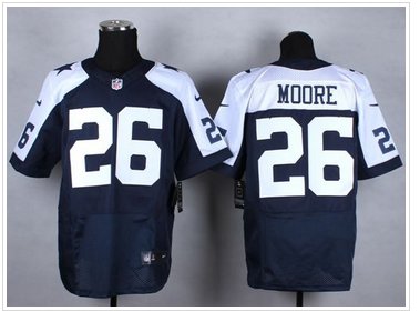 New Dallas Cowboys #26 Sterling Moore Navy Blue Thanksgiving Throwback NFL Elite Jersey