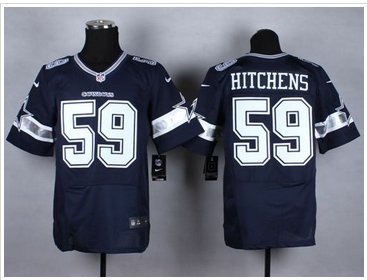 New Dallas Cowboys #59 Anthony Hitchens Navy Blue Team Color NFL Elite Jersey