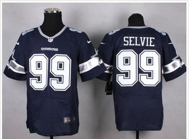 New Dallas Cowboys #99 George Selvie Navy Blue Team Color NFL Elite Jersey