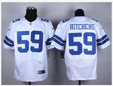 New Dallas Cowboys #59 Anthony Hitchens White NFL Elite Jersey