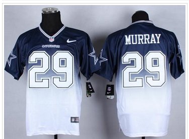 NEW Dallas Cowboys #29 DeMarco Murray Navy Blue White NFL Elite Fadeaway Fashion Jersey