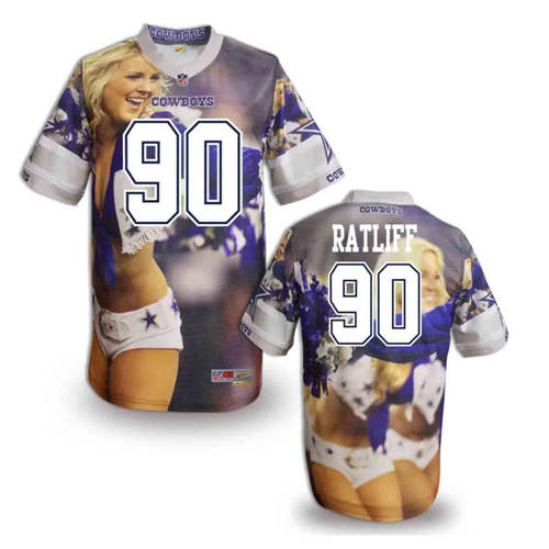 New Dallas Cowboys #90 Demarcus Lawrence Team Color NFL Elite Fanatical Version Jerseys