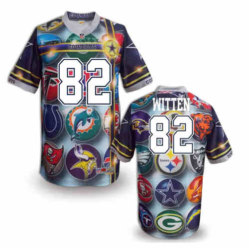 New Dallas Cowboys #82 Jason Witten Color NFL Elite Fanatical Version Jerseys