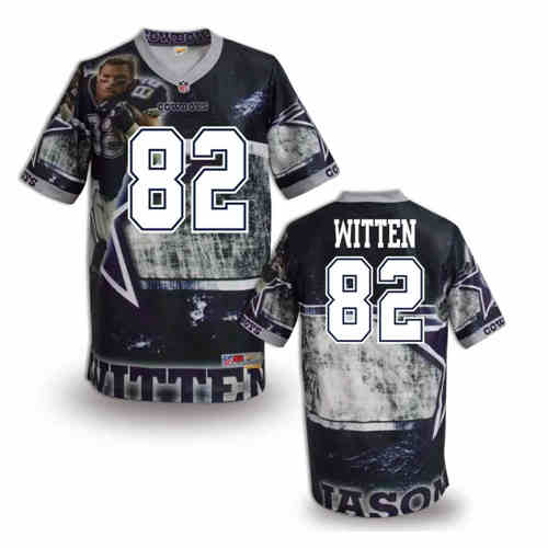 New Dallas Cowboys #82 Jason Witten Color Elite Fanatical Version Jerseys