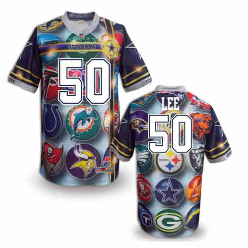 New Dallas Cowboys #50 Sean Lee Color NFL Elite Fanatical Version Jerseys