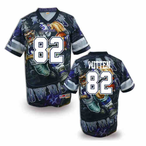 New Dallas Cowboys #82 Jason Witten Color Elite Fanatical Version Jersey