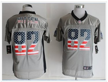 NEW Dallas Cowboys #82 Jason Witten Grey NFL Elite USA Flag Fashion Jersey NEW Dallas Cowboys #82 Jason Witten Grey NFL Elite USA Flag Fashion Jersey