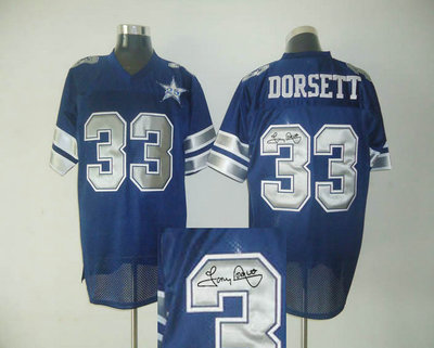 Dallas Cowboys 1984 Jersey 33# Tony Dorsett Blue Throwback Jersey(Signed Elite) Dallas Cowboys 1984 Jersey 33# Tony Dorsett Blue Throwback Jersey(Signed Elite)