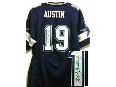 NEW Dallas Cowboys #19 Miles Austin dk.blue jerseys(Elite signature)