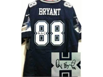 NEW Dallas Cowboys #88 Dez Bryant dk.blue jerseys(Elite signature)