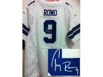 NEW Dallas Cowboys #9 Tony Romo white jerseys(Elite signature)