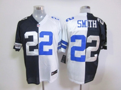 NEW NFL Dallas Cowboys #22 E.Smith blue-white jerseys(Split Elite)