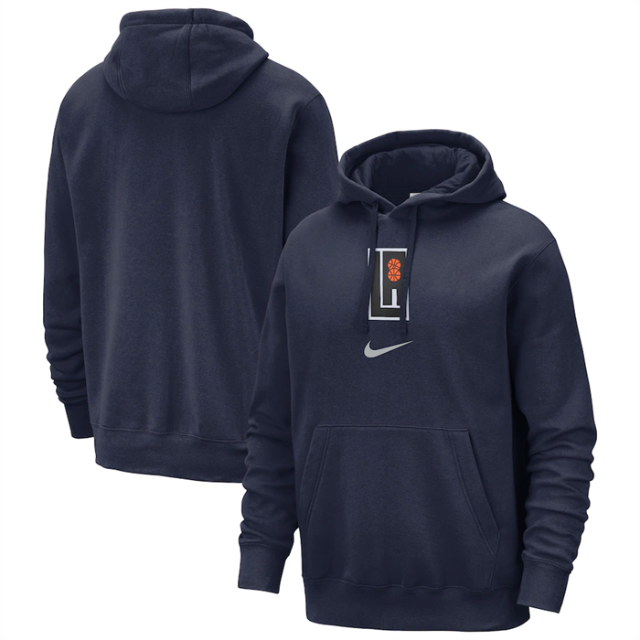 Men's Los Angeles Clippers Navy 2023 24 City Edition Essential Club Pullover Hoodie