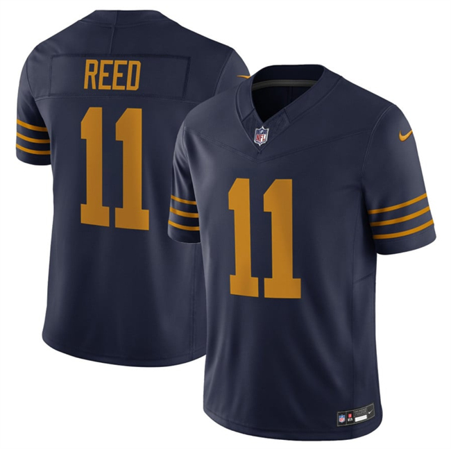 Men's Green Bay Packers #11 Jayden Reed Navy The 1923 Classic Vapor F.U.S.E. Limited Stitched Football Jersey