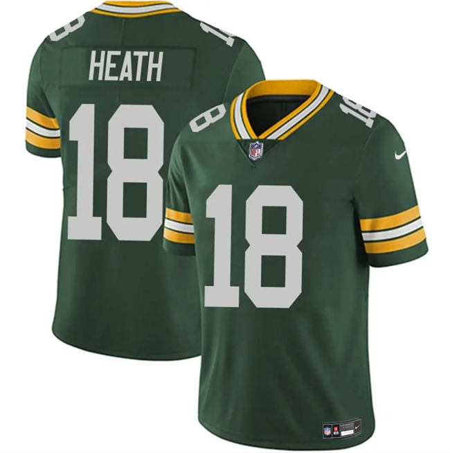 Men's Green Bay Packers #18 Malik Heath Green Vapor Untouchable Limited Stitched Jersey Men's Green Bay Packers #18 Malik Heath Green Vapor Untouchable Limited Stitched Jersey
