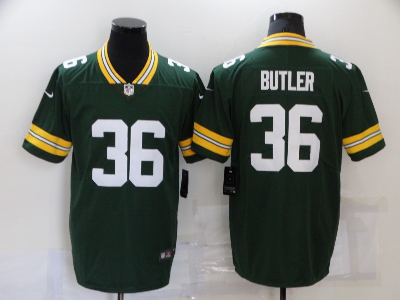 Men's Green Bay Packers #36 LeRoy Butler Green 2021 Vapor Untouchable Stitched NFL Nike Limited Jersey Men's Green Bay Packers #36 LeRoy Butler Green 2021 Vapor Untouchable Stitched NFL Nike Limited Jersey