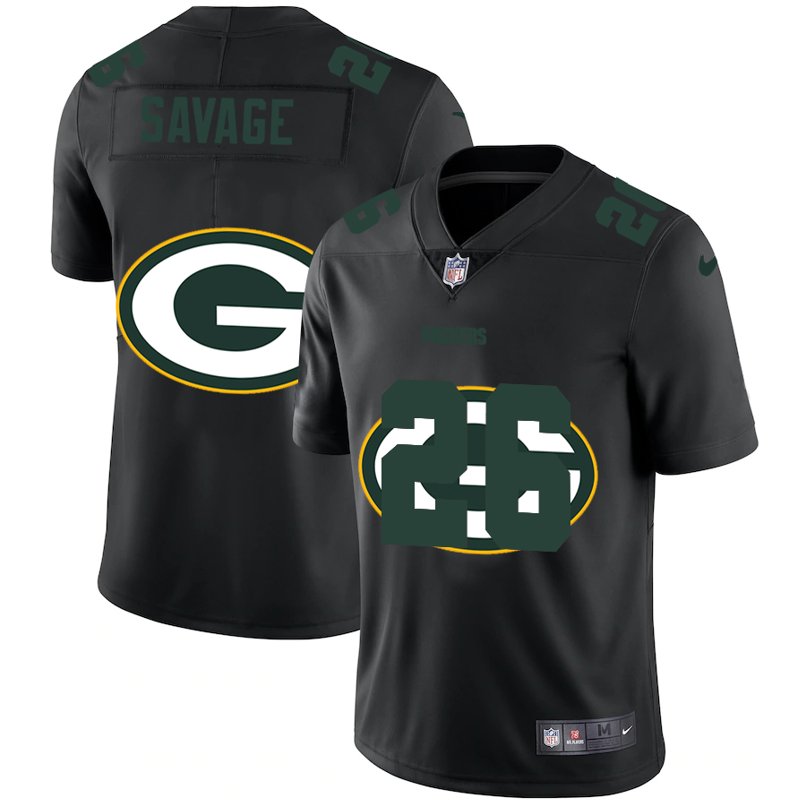 Green Bay Packers #26 Darnell Savage Jr. Men's Nike Team Logo Dual Overlap Limited NFL Jersey Black Green Bay Packers #26 Darnell Savage Jr. Men's Nike Team Logo Dual Overlap Limited NFL Jersey Black