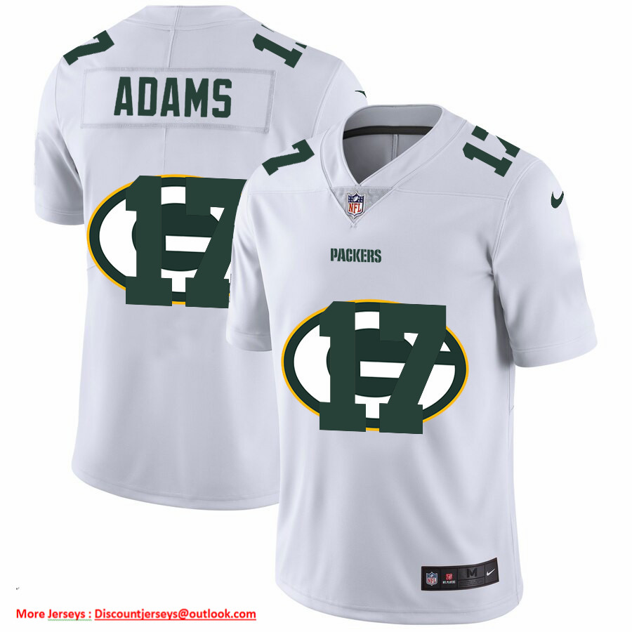 Green Bay Packers #17 Davante Adams White Men's Nike Team Logo Dual Overlap Limited NFL Jersey Green Bay Packers #17 Davante Adams White Men's Nike Team Logo Dual Overlap Limited NFL Jersey