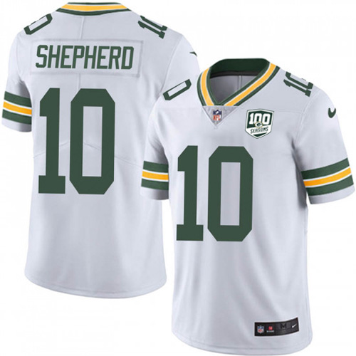 Nike Packers #10 Darrius Shepherd White Men's 100th Season Stitched NFL Vapor Untouchable Limited Jersey Nike Packers #10 Darrius Shepherd White Men's 100th Season Stitched NFL Vapor Untouchable Limited Jersey