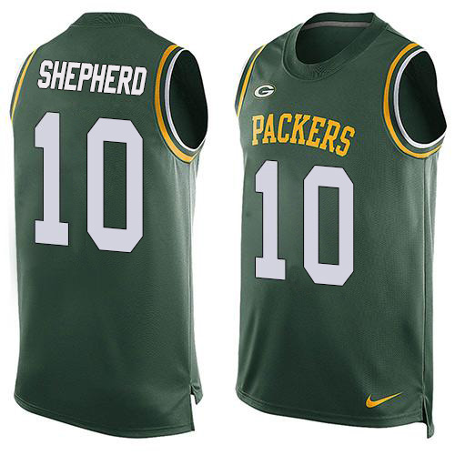 Nike Packers #10 Darrius Shepherd Green Team Color Men's Stitched NFL Limited Tank Top Jersey Nike Packers #10 Darrius Shepherd Green Team Color Men's Stitched NFL Limited Tank Top Jersey