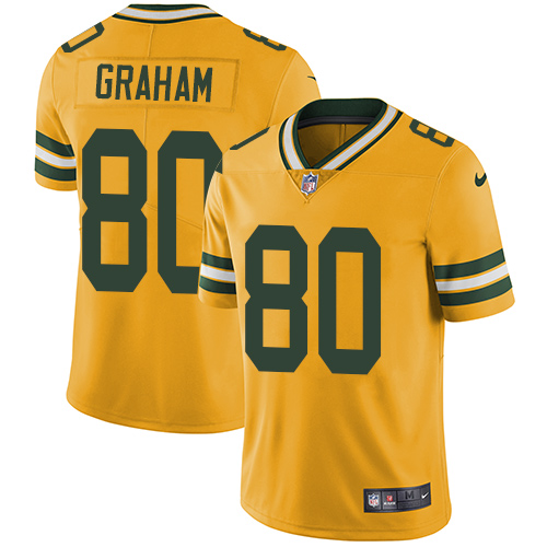 Nike Packers #80 Jimmy Graham Yellow Men's Stitched NFL Limited Rush Jersey Nike Packers #80 Jimmy Graham Yellow Men's Stitched NFL Limited Rush Jersey