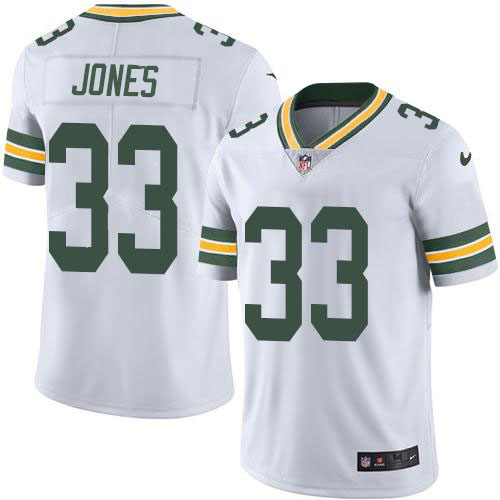 Nike Packers #33 Aaron Jones White Men's Stitched NFL Vapor Untouchable Limited Jersey Nike Packers #33 Aaron Jones White Men's Stitched NFL Vapor Untouchable Limited Jersey