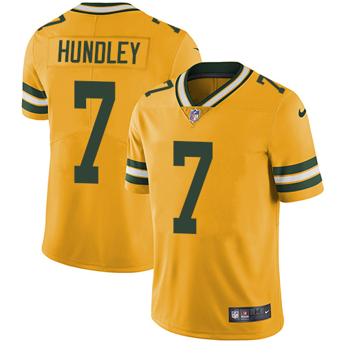 Nike Packers #7 Brett Hundley Men's Limited Gold Rush Vapor Untouchable NFL Jersey Nike Packers #7 Brett Hundley Men's Limited Gold Rush Vapor Untouchable NFL Jersey