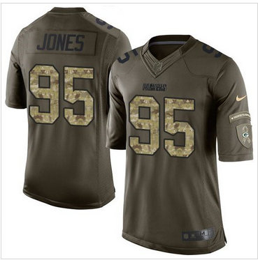 Nike Green Bay Packers #95 Datone Jones Green Men's Stitched NFL Limited Salute To Service Jersey