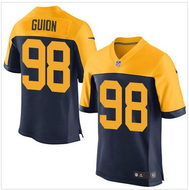 Nike Green Bay Packers #98 Letroy Guion Navy Blue Alternate Men's Stitched NFL New Elite Jersey Nike Green Bay Packers #98 Letroy Guion Navy Blue Alternate Men's Stitched NFL New Elite Jersey