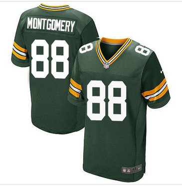 Nike Green Bay Packers #88 Ty Montgomery Green Team Color Men's Stitched NFL Elite Jersey Nike Green Bay Packers #88 Ty Montgomery Green Team Color Men's Stitched NFL Elite Jersey