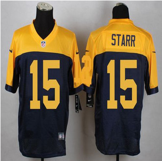 New Green Bay Packers #15 Bart Starr Navy Blue Alternate Men's Stitched NFL New Elite Jersey New Green Bay Packers #15 Bart Starr Navy Blue Alternate Men's Stitched NFL New Elite Jersey