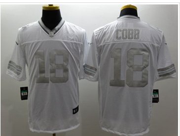 NEW Green Bay Packers #18 Randall Cobb White NFL Limited Platinum Jersey