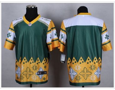 NEW Green Bay Packers Blank Green NFL Elite Noble Fashion Jersey