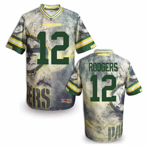New Green Bay Packers #12 Aaron Rodgers Team Color NFL Elite Fanatical Version Jersey