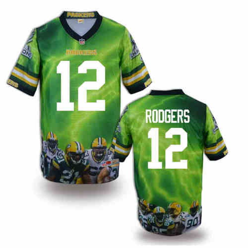 New Green Bay Packers #12 Aaron Rodgers Team Color Elite Fanatical Version Jerseys